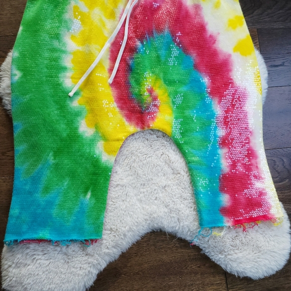 R13 Sequin Tie Dye Sweat Jadper Long Sweat Shorts Unisex - Picture 7 of 12